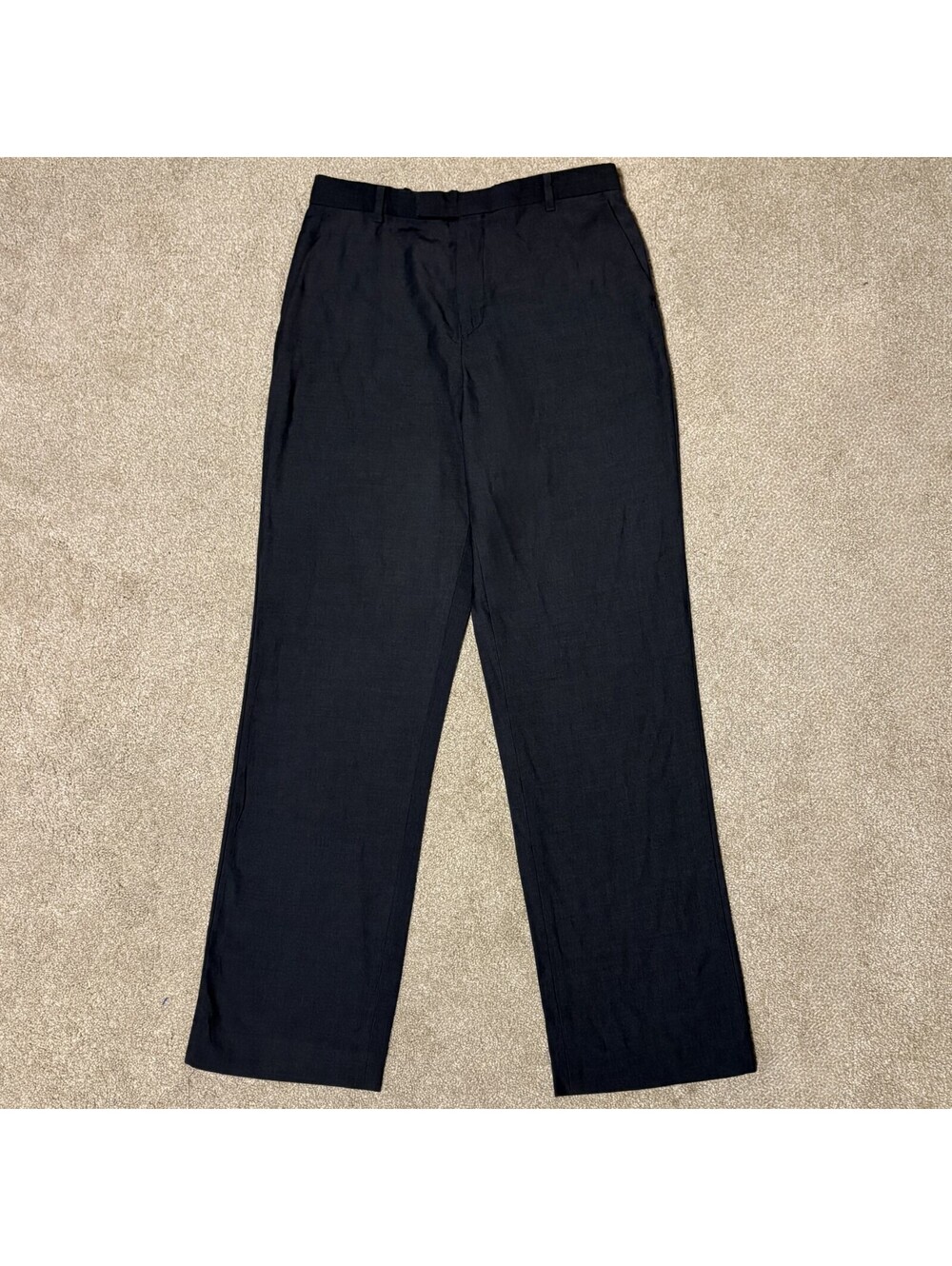 Calvin Klein Womens 29x31 Charcoal Wool Blend Dress Pants Straight Leg Reg